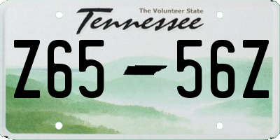 TN license plate Z6556Z