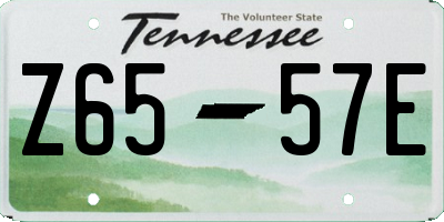 TN license plate Z6557E