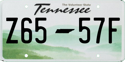TN license plate Z6557F
