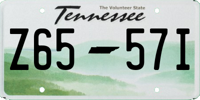 TN license plate Z6557I