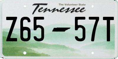 TN license plate Z6557T