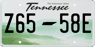 TN license plate Z6558E