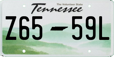 TN license plate Z6559L
