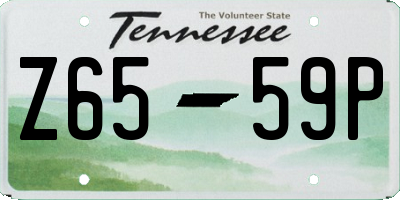 TN license plate Z6559P