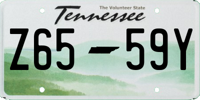 TN license plate Z6559Y