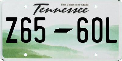 TN license plate Z6560L