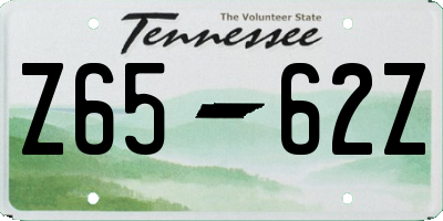 TN license plate Z6562Z