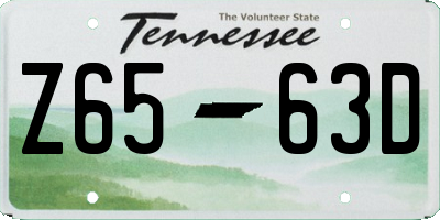 TN license plate Z6563D