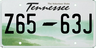 TN license plate Z6563J