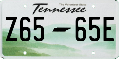 TN license plate Z6565E