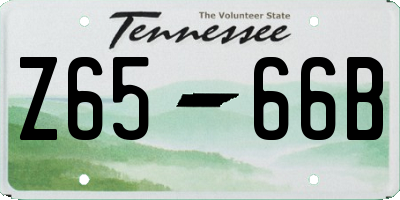 TN license plate Z6566B