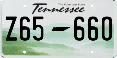 TN license plate Z6566O