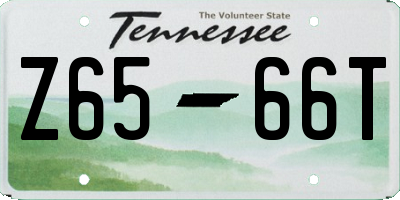 TN license plate Z6566T