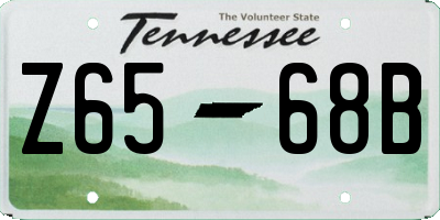 TN license plate Z6568B