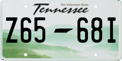 TN license plate Z6568I