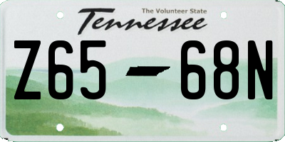 TN license plate Z6568N