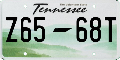 TN license plate Z6568T