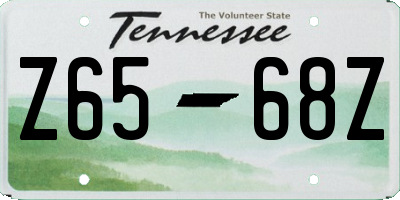 TN license plate Z6568Z