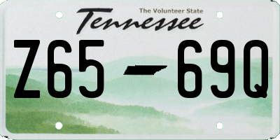 TN license plate Z6569Q