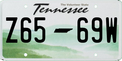 TN license plate Z6569W