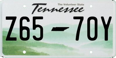 TN license plate Z6570Y