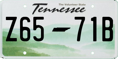 TN license plate Z6571B