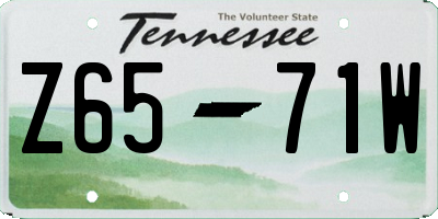 TN license plate Z6571W