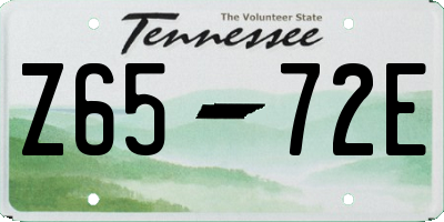 TN license plate Z6572E