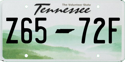 TN license plate Z6572F