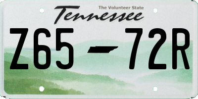 TN license plate Z6572R