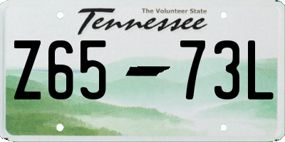 TN license plate Z6573L