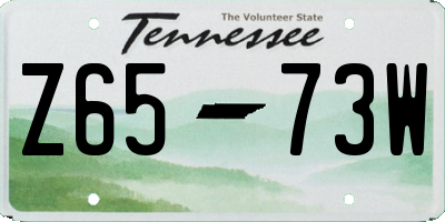 TN license plate Z6573W