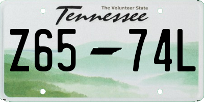 TN license plate Z6574L