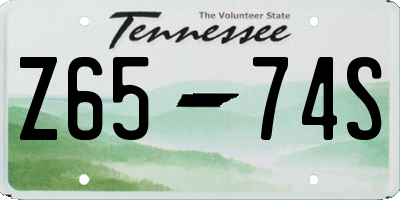 TN license plate Z6574S