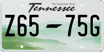 TN license plate Z6575G