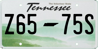 TN license plate Z6575S