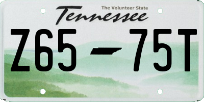 TN license plate Z6575T