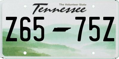 TN license plate Z6575Z