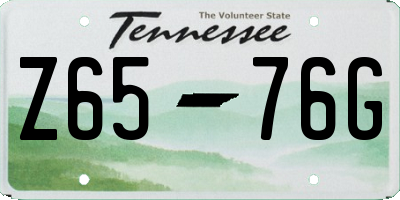 TN license plate Z6576G