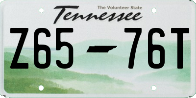 TN license plate Z6576T