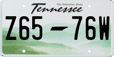 TN license plate Z6576W