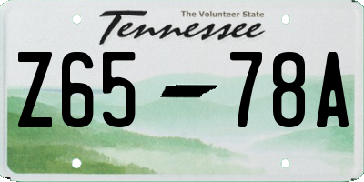 TN license plate Z6578A