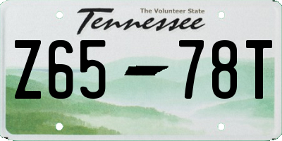 TN license plate Z6578T