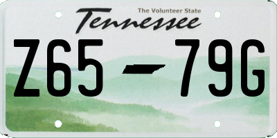 TN license plate Z6579G