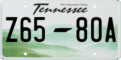 TN license plate Z6580A