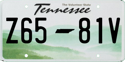 TN license plate Z6581V