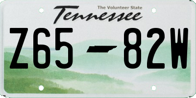 TN license plate Z6582W