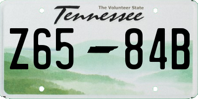 TN license plate Z6584B