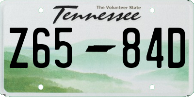 TN license plate Z6584D