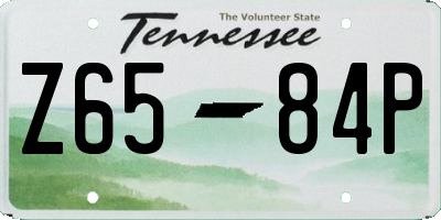 TN license plate Z6584P